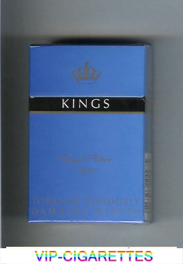 Kings Royal Filter Lights blue cigarettes hard box