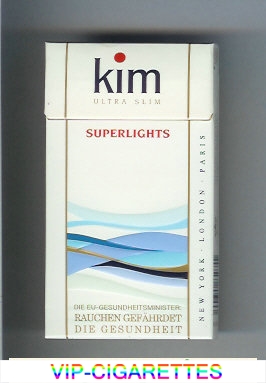 Kim Ultra Slim Superlights 100s cigarettes hard box