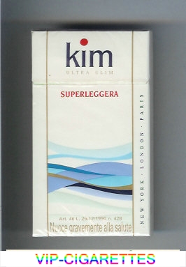 Kim Ultra Slim Superleggera 100s cigarettes hard box