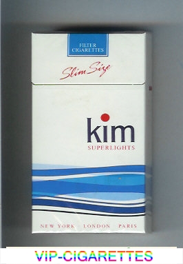 Kim Superlights 100s cigarettes hard box