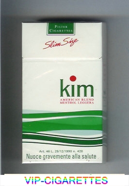 Kim American Blend Menthol Leggera 100s cigarettes hard box