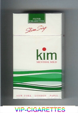 Kim Menthol Mild 100s cigarettes hard box