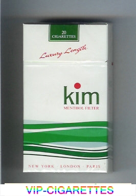 Kim Menthol Filter 100s cigarettes hard box