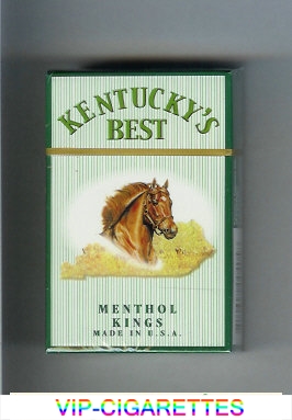 Kentucky's Best Menthol Kings cigarettes hard box