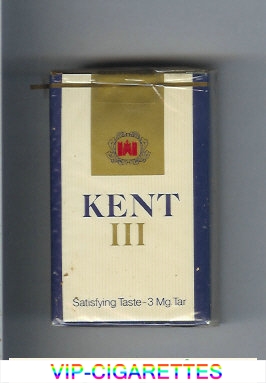 Kent III cigarettes soft box