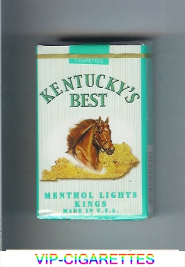 Kentucky's Best Menthol Lights Kings cigarettes soft box