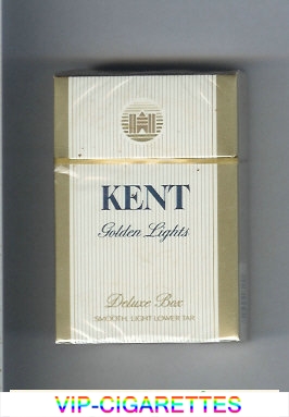 Kent Golden Lights cigarettes hard box