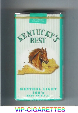 Kentucky's Best Menthol Light 100s cigarettes soft box