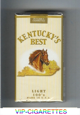 Kentucky's Best Light 100s cigarettes soft box