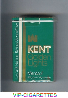Kent Golden Lights Famous Micronite Filter Menthol cigarettes soft box