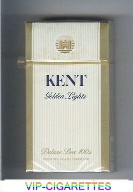 Kent Golden Lights Deluxe 100s cigarettes hard box