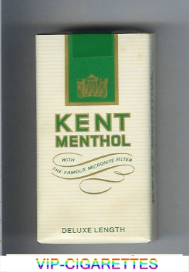 Kent Menthol With The Famous Micronite Filter Deluxe 100s cigarettes soft box