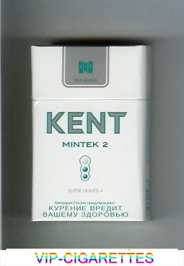 Kent USA Blend Mintek 2 Super Lights 4 cigarettes hard box