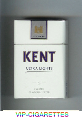 Kent USA Blend Ultra Lights 5 Lighter Charcoal Filter cigarettes hard box