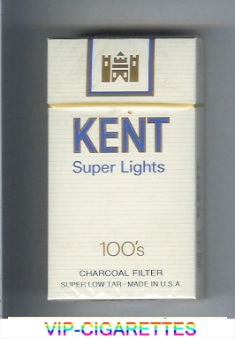 Kent Super Lights 100s Charcoal Filter cigarettes hard box