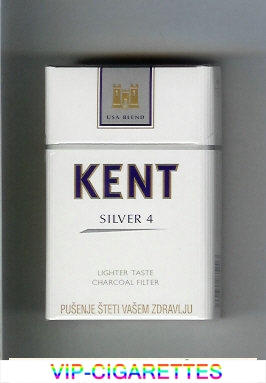 Kent USA Blend Silver 4 Lighter Taste Charcoal Filter cigarettes hard box