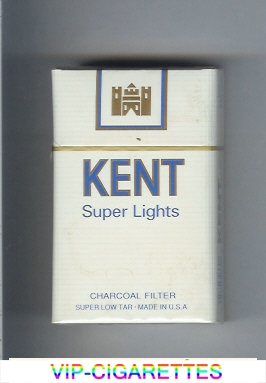 Kent Super Lights Charcoal Filter cigarettes hard box