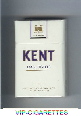 Kent USA Blend 1 mg Lights 1 Absolyutno Legkij Vkus T Charcoal Filter cigarettes hard box