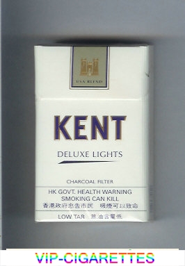 Kent USA Blend Deluxe Lights Charcoal Filter cigarettes hard box