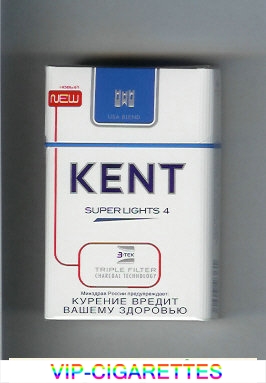 Kent USA Blend Super Lights 4 Triple Filter cigarettes hard box