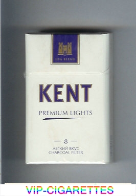 Kent USA Blend Premium Lights 8 Legkij Vkus T Charcoal Filter cigarettes hard box