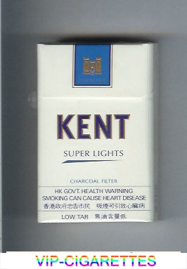 Kent USA Blend Super Lights Charcoal Filter cigarettes hard box