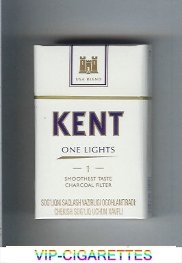 Kent USA Blend One Lights 1 Smoothest Taste Charcoal Filter cigarettes hard box