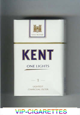 Kent USA Blend One Lights 1 Lightest Charcoal Filter cigarettes hard box