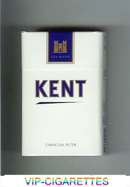 Kent USA Blend Charcoal Filter white and blue cigarettes hard box