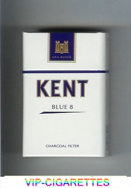 Kent USA Blend Blue 8 Charcoal Filter cigarettes hard box