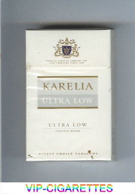 Karelia Ultra Low Ultra Low Virginia Blend cigarettes hard box