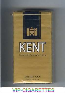 Kent Famous Micronite Filter Deluxe 100s gold cigarettes soft box