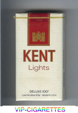 Kent Lights Deluxe 100s cigarettes soft box