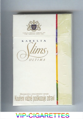 Karelia Slims Ultima 100s cigarettes hard box