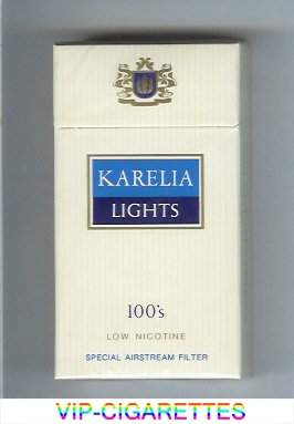 Karelia Lights Low Nicotine Special Airstream Filter 100s cigarettes hard box