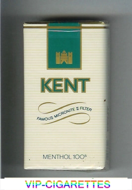 Kent Famous Micronite II Filter Menthol 100s cigarettes soft box