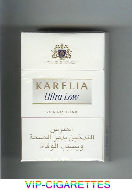 Karelia Ultra Low Virginia Blend cigarettes hard box