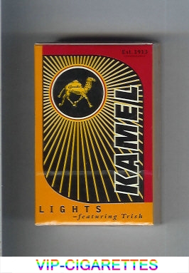 Kamel Lights featuring Trish cigarettes hard box
