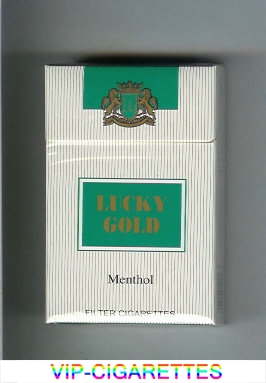 Lucky Gold Menthol Filter Cigarettes hard box