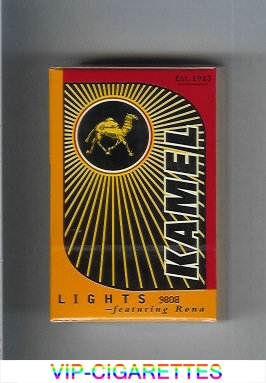 Kamel Lights featuring Rona cigarettes hard box