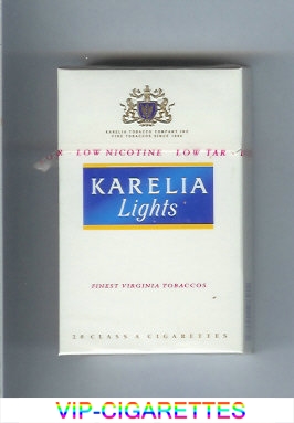 Karelia Lights Finest Virginia Tobaccos cigarettes hard box