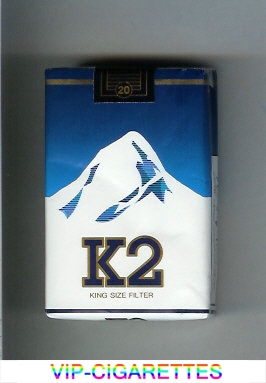 K2 King Size Filter cigarettes soft box