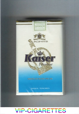 Kaiser Lights Filter Luxe American Blend Special white and blue cigarettes soft box