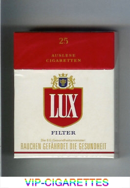 Lux Filter 25 Auslese Cigaretten Cigarettes hard box