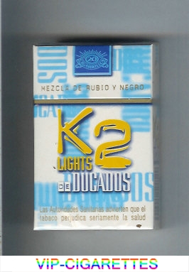 K2 De Ducados Lights cigarettes hard box