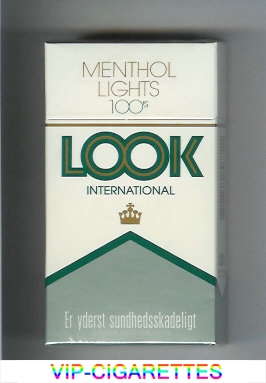 Look International Menthol Lights 100s cigarettes hard box
