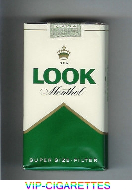 Look New Menthol Super Size Filter 100s cigarettes soft box