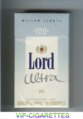 Lord Ultra 303 Mellow Lights 100s cigarettes hard box