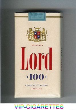 Lord 100s Low Nicotine Aromatic cigarettes soft box