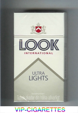 Look International Ultra Lights 100s cigarettes hard box